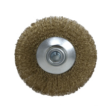 Good Quality Flat-shaped Wheel Crimped Brass Wire Brush For Polishing